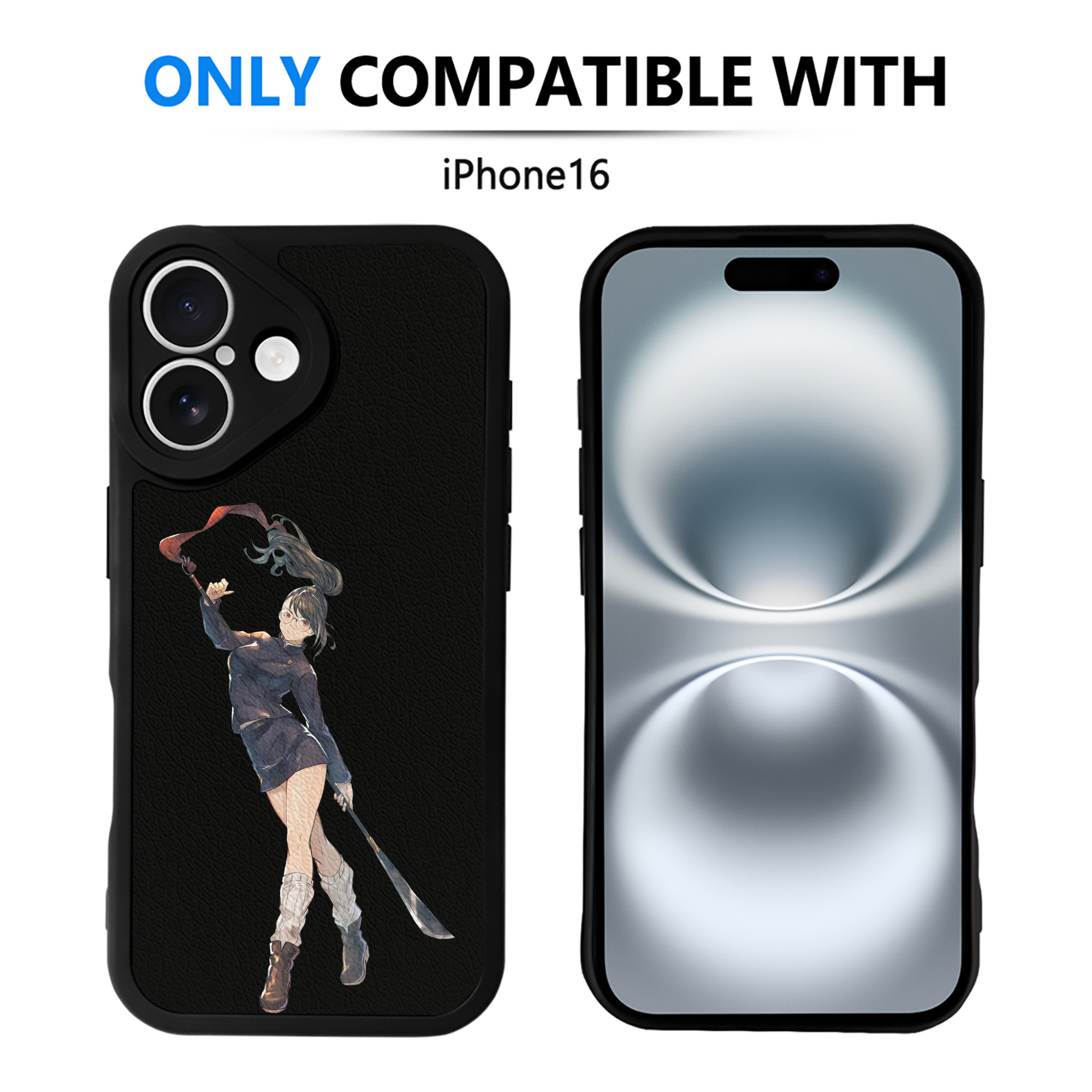 （画像用） 呪術廻戦 Jujutsu Kaisen 【iPhone 16シリーズ対応】シリコンスマホケース（レザー調） 材質：シリコン